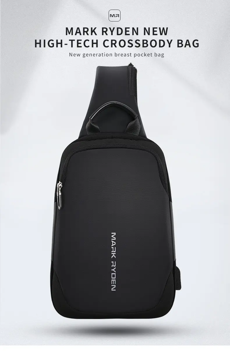 Mark Ryden Cross Body Bag Gray MR7056 High Tech Crossbody Bags