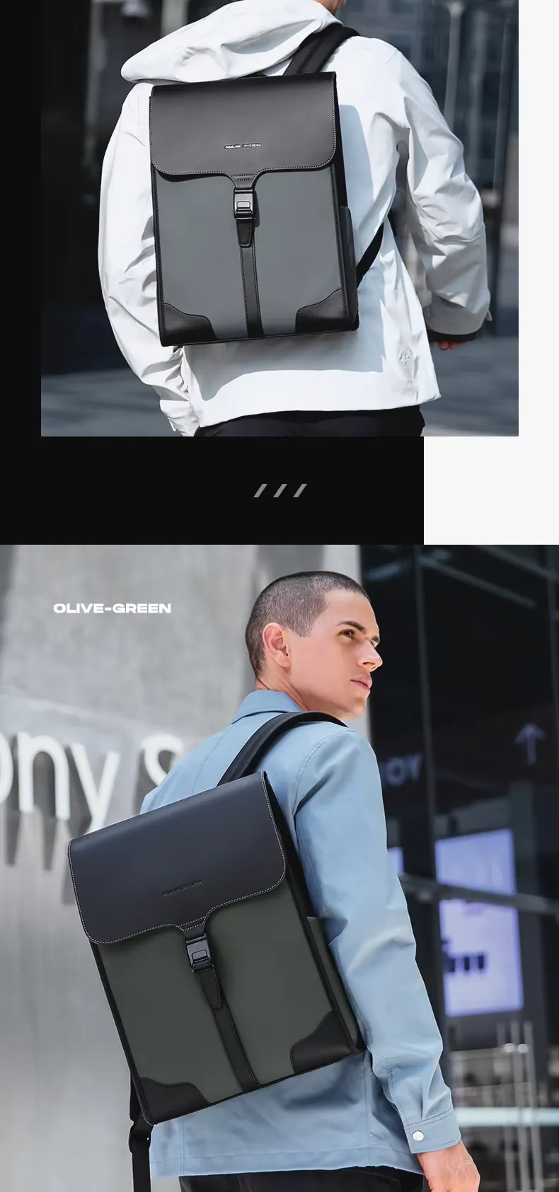 Mark Ryden Laptop Backpack Black MR1611 Olive Green Product Information
