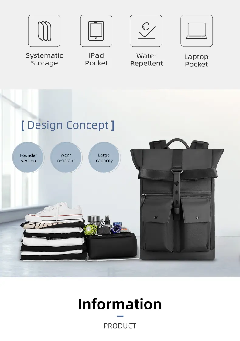 Mark Ryden Laptop Backpack Black MR1696 Information