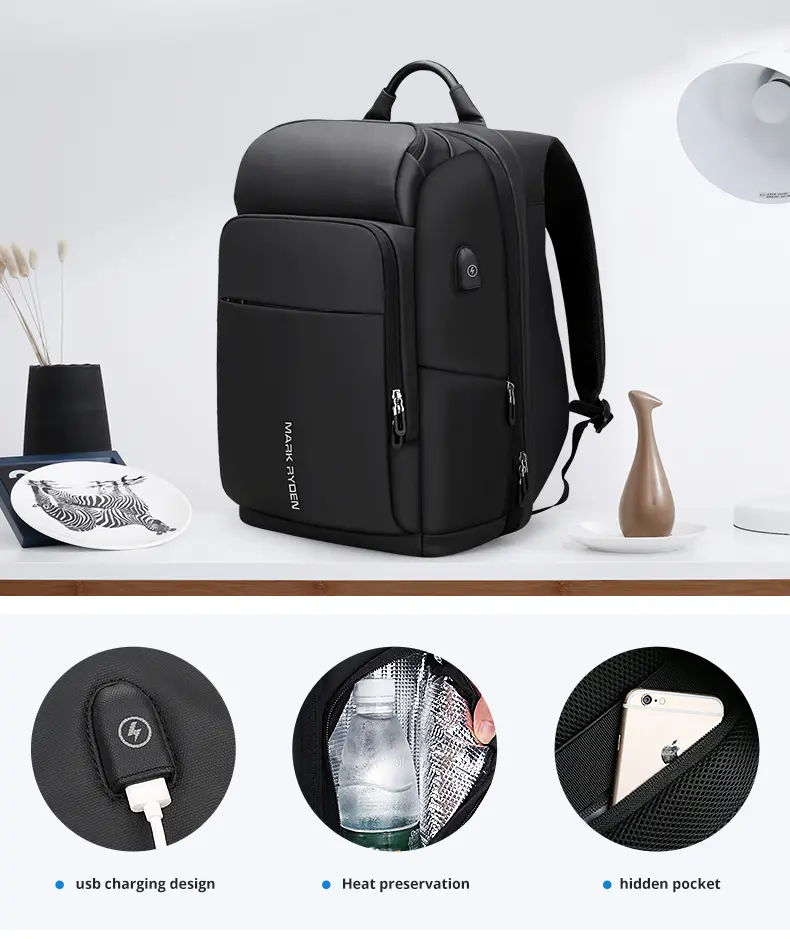Mark Ryden Laptop Backpack Black MR7080D Features