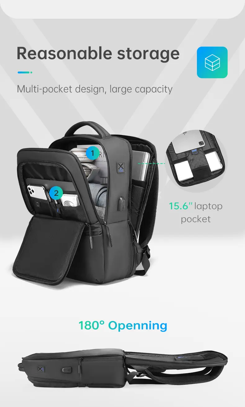 Mark Ryden Laptop Backpack Black MR9103SJ Reasonable Storage