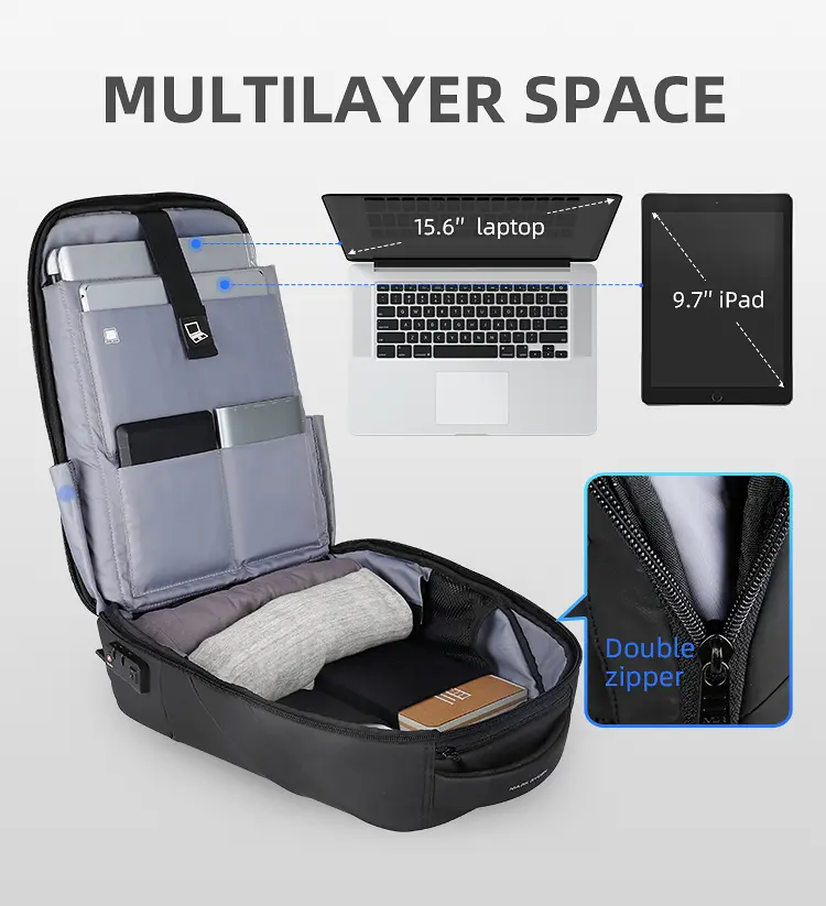 Mark Ryden laptop Backpack Black MR9068YY Multilayer Space