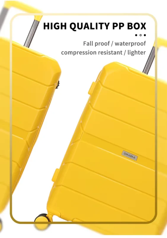 Polypropylene Best Travel Luggage Bag Black 7Kg with High-Quality PP Material