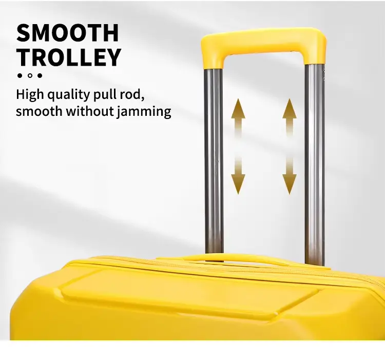 Polypropylene Best Travel Luggage Bag Black 7Kg with High-Quality, Smooth, Jam-Free Pull Rod