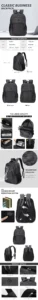 Aoking Laptop Backpack Black SN3535-W-6 product information