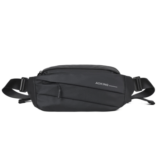 Aoking Chest Shoulder Crossbody Bag Black SY4006-5 - Image 1
